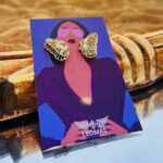 Gold Butterfly Wings With Rhinestones