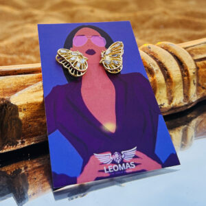 Gold Butterfly Wings With Rhinestones