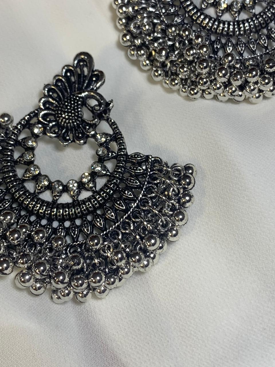 Vintage Peacock Design Jhumka