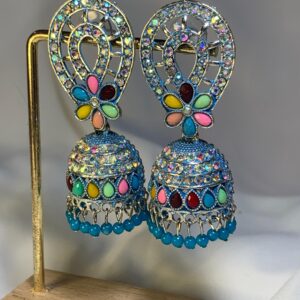 Multi-Colored Floral Jhumka