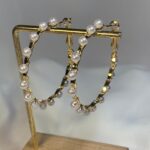Trendy Pearl Hoops