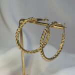 Twisted Golden Hoop
