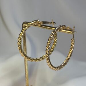 Twisted Golden Hoop